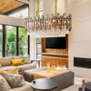 60cm Gold Plated Modern Crystal Chandeliers Lighting Pendant Ceiling Lamp 3Color