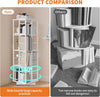 4-Tier Rotating Bookshelf, Bookshelf Tower, Freestanding Book Storage Rack