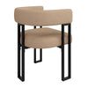 Ergonomic Dining Chairs Set of 2/4/6 with Curved Backrest, Lamb Fleece Fabric