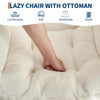 Comfy Lazy Chair with Footstool Relax Lounge Chair Accent Armchair Sofa Chair