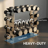 4-Tier Dumbbell Rack, Heavy-Duty Weight Rack for Dumbbells, Black