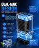 15L Portable Evaporative Air Cooler Cooling Fan Humidifier Remote 3 Speed UK