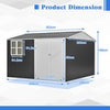 Garden Shed With Window Doors Outdoor Steel Apex Roof Tool Foundation