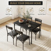 Dining Table Set with 2/4 Chairs, Modern Design for Kitchen, Home, Patio, Garden