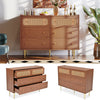 6 Drawer Wide Chest Of Drawers Wooden Bedside Cabinet Storage Bedroom Furniture