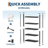5-Tier Shelving Unit, 72" Heavy Duty Steel Storage Rack, Adjustable Garage Shelf