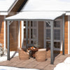 Aluminium Lean to Gazebo Outdoor Metal Harodtop Wall-Mounted Heavy Duty Pergolas