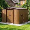 8 x 8FT Large Metal Garden Shed Outdoor Storage House w/ Foundation Kit,Vents