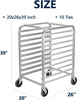 10 Tier Mobile Commercial Bread Cooling Rack Trolley Bun Pan Rack with Wheel