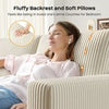 3/4 Seater Corduroy Sofa Jumbo Cord Modern Sofa Couch Seats with 2 Pillows Soft