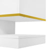 TV Stand 180cm White Gloss w/ Drawers & LED Lighting Compartment for Living Room