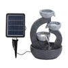 Solar Garden Rock Water Feature Outdoor Fountain with LED Lights Garden Decor