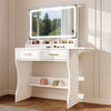 Dressing Table With Large Mirror & Size Folding Board Makeup Desk Vanity Ifnymi