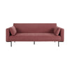 Dusk Hudson Dusky Pink Matte Velvet Click Clack Sofa Bed RRP £699