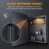 Bathroom Mirror Cabinet with Shaver Socket Demister 3 LED Lights Black Cupboard