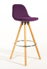 Bar Stools Kitchen Breakfast Chairs Dining Modern Wooden Velvet | Set of 2