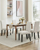Set of 2 Modern Fabric Upholstered Dining Chairs, Curved Backrest+Solid Wood Leg