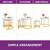 Nesting Coffee Tables Set of 2 Round Stacking Sofa Side Tables Bed/Living