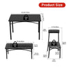 Black Dining Table Set for 4 with Bench & 2 Upholstered Chairs,Kitchen Table Set