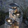 Serenity Pouring Bowls LED Water Feature Mains Powered Garden Fountain Outdoor