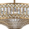 Luxury Crystal Ceiling Light 6-Light Semi Flush Mount Ceiling Light Fixture Lamp