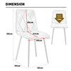4/6X Dining Chairs Set Velvet Padded Seat Metal Legs Home Kitchen Office