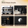 Kitchen Pantry Storage Cabinet 192 CM Tall Freestanding Metal Coffee Bar