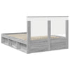 Bed Frame Grey Sonoma 160 x 200 cm Solid Pine Wood