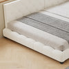 Upholstered Double Bed Frame 4ft6 Daybed w/ Headboard, Boucle, 135x190 cm, Beige