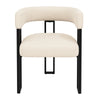 Ergonomic Dining Chairs Set of 2/4/6 with Curved Backrest, Lamb Fleece Fabric