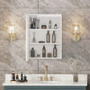 LED Bathroom Mirror Cabinet with Shaver Socket 3 Color Lighting Demister 60*45cm