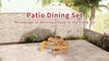 Garden Round Table Chair Benches Wooden 6 Seater Patio Umbrella Hole Outdoor