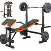 600lbs Weight Bench Adjustable Bench Press Set with Squat Rack Olympic Workout