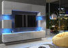 TV Unit Cabinet Wall Unit Cupboard Grey Gloss Living Room Storage TV Set 240cm