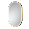 Nuie Columba Inset Frame LED Mirror Demist 800x500mm Brushed Brass Bathroom Gold