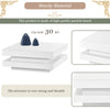 Contemporary White Coffee Table w/ 360° Spin Top, Built-In LED Lighting, Compact