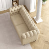Large 2 seater Chesterfield Style Button Sofa Couch Linen Fabric Settee Victoria