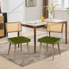 Rattan Back Dining Chairs Set of 1 2 Mid-Century Modern Kitchen Chairs for Home