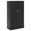 41” Tall Pantry Cabinet Kitchen Storage Cabinet with Doors-Black
