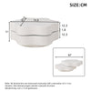 White Flower Shaped Coffee Table with 360° Rotating Top Living Room Furniture