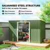 9 x 4FT Metal Garden Storage Shed w/ 2 Door, Light Green