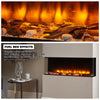 Media Wall Electric Fire 3D Fuel Bed & 13 LED Colours - Endeavour Fires Rosedale