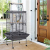 Large Parrot Cage Metal Bird Cage for Budgie with Playtop & Stand 174cm Black