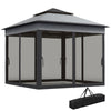 3 x 3(m) Pop Up Gazebo Party Tent with Netting, Height Adjustable