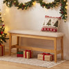 100 CM Upholstered Bench Button Tufted End of Bed Bench For Bedroom