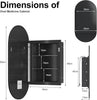 Oval Medicine Cabinet with Lights Bathroom Medicine Cabinet with Mirror 3 Light