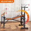 600lbs Weight Bench Adjustable Bench Press Set with Squat Rack Olympic Workout