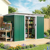 9 x 4FT Metal Garden Storage Shed w/ 2 Door, Dark Green