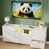 8 Fabric Drawers, Metal Frame Storage Cabinet with Wood Top for Living Room