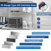 92CM 2-Tier Prep Table Stainless Steel Work Table Overshelf w/ Adjustable Shelf